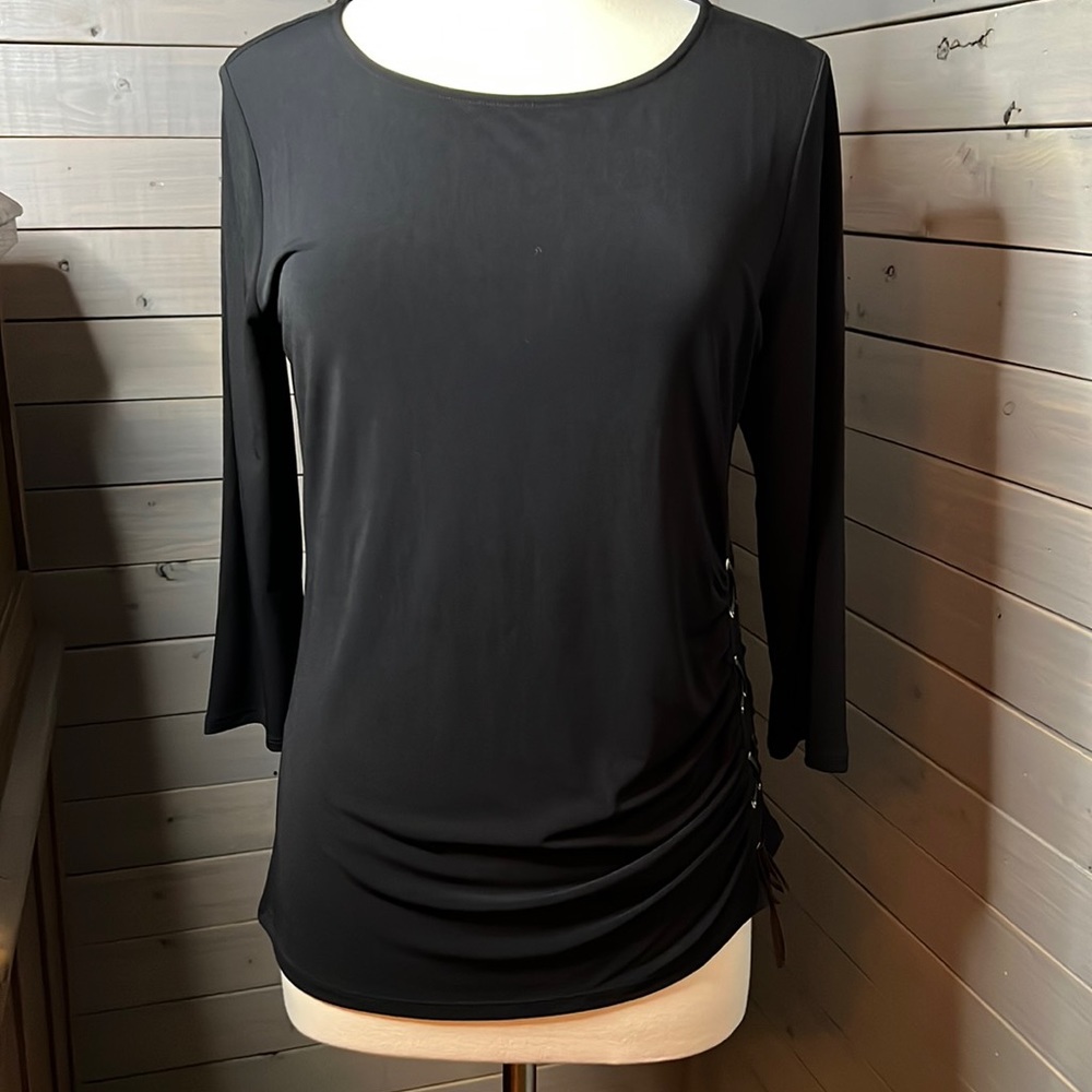 Chico’s Black side tie shirt